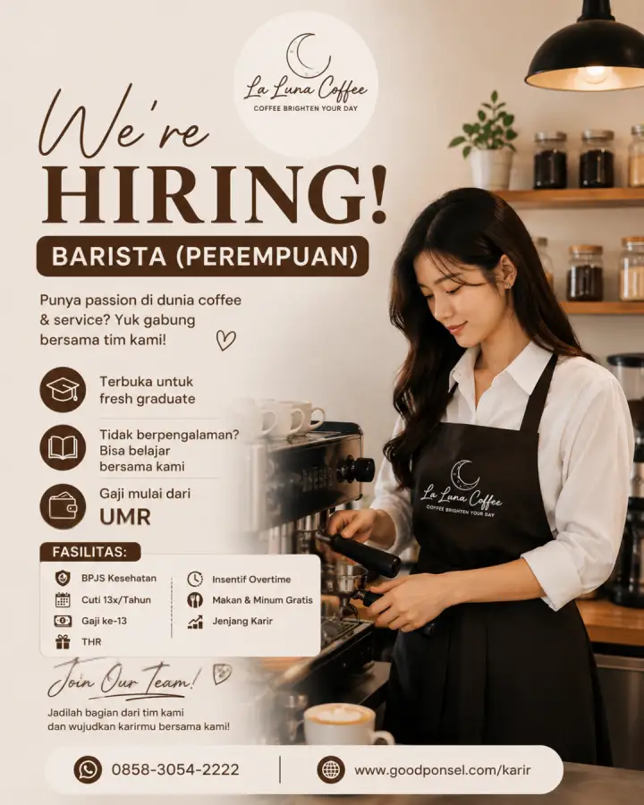 Lowongan Pekerjaan BARISTA - Good Ponsel 0