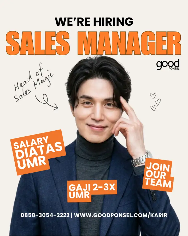 Lowongan Pekerjaan SALES MANAGER - Good Ponsel 0