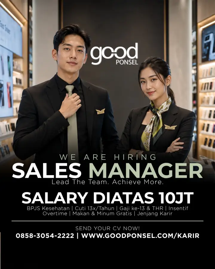 Lowongan Pekerjaan SALES MANAGER - Good Ponsel 0