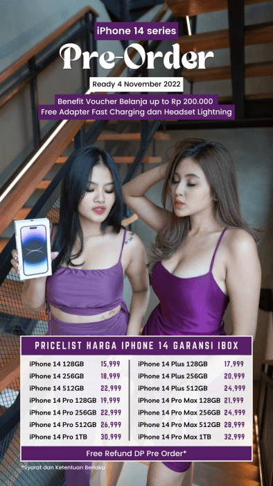 PRE ORDER IPHONE 14 SERIES SEKARANG!!