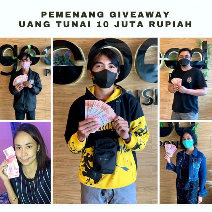 PEMENANG GIVEAWAY UANG TUNAI 10 JUTA RUPIAH