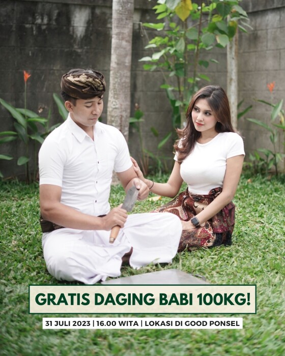 BAGI 100KG DAGING BABI GRATIS